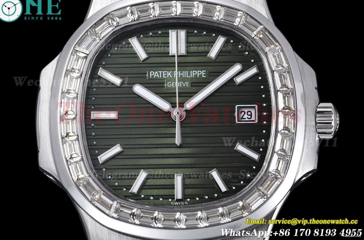 40mm SS MY8215 Dial Dia SS Green Nautilus GDF 1222